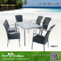Customized Factory Latest Design Rattan Furniture Cafe Table Chair Set